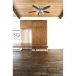 Ventilator chrom nichel matt,sticla,palete MDF fag,gri-grafit,3 trepte,2 directii de invartire, intrerupator lant, D:1300, H:495, exkl. 5xE14 40W 230V - imagine 2