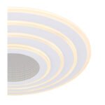 Plafoniera metal alb mat, acrilic opal, plastic cromat efect 3D, mai multe niveluri prin comutator de perete, SmartLight, aplicatie, functie de memorie, telecomanda, ø:400mm H:70mm, LED 40W 230V, sursa 500-4700lm, iesire 300-2900lm, CCT 2700-6500K - imagine 5