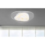 Plafoniera metal alb, acril, funcție cu memorie, lumină de veghe, Google Assistant+Alexa, dimabil, telecomandă, culori fixabile, D: 500, H: 65, incl. 1xLED 40W 230V, sursă 5400lm, ieșire 3300lm, CCT 3000-6500K - imagine 3