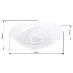 Plafoniera metal alb, acril, funcție cu memorie, lumină de veghe, Google Assistant+Alexa, dimabil, telecomandă, culori fixabile, D: 500, H: 65, incl. 1xLED 40W 230V, sursă 5400lm, ieșire 3300lm, CCT 3000-6500K - imagine 6