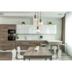 Lampă suspendată metal negru mat, cristale acrilice transparente, cablu PVC negru, ø: 320mm, H: 1200mm, excl. 3x E27 60W 230V - imagine 2