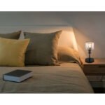 Lampa de masa metal negru mat, cristal acrilic transparent, cablu PVC negru, comutator basculant pe cablu, ø: 150mm, H: 343mm, lungime cablu 1400mm, excl. 1x E27 60W 230V - imagine 2
