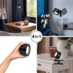 Lampă de masă metal/plastic negru, touch on/off, variator de intensitate, memorie, Adaptor excl. , Acu CR18650 1200mAh, ca lanternă/ca lampă de masă/cu clemă/pentru montare pe perete,L x l x I:130x120x350mm,LED 4,5W 5V,120lm Ieșire,CCT3000/4000/5000K - imagine 5