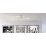 Plafoniera,metal cromat,plastic, cristale acrilice transparente, reglabila, schimband culoarea luminii folosind peretii. comutator, functie de memorie,IP44, fixare culoare, LxLxH: 590x100x105,LED 12W 230V,sursa 1320lm,iesire 720lm, 3000-4000-6000K - imagine 2