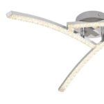 Plafoniera, metal cromat, plastic, cristale acrilice transparente, reglabila, schimband culoarea luminii folosind peretii. comutator, functie de memorie,IP44, fixare culoare, Ø600, V:125,1xLED 18W 230V,sursa 2000lm,iesire 1100lm, 3000-4000-6000K - imagine 5