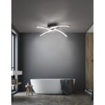 Plafoniera, metal cromat, plastic, cristale acrilice transparente, reglabila, schimbarea culorii luminii folosind un intrerupator de perete, functie de memorie,IP44, fixare culoare, LxLxH: 690x690x105,LED 24W 230V,sursa 2700lm,1500lm, 3000-4000-6000k - imagine 2