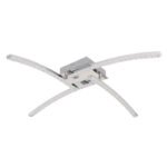 Plafoniera, metal cromat, plastic, cristale acrilice transparente, reglabila, schimbarea culorii luminii folosind un intrerupator de perete, functie de memorie,IP44, fixare culoare, LxLxH: 690x690x105,LED 24W 230V,sursa 2700lm,1500lm, 3000-4000-6000k - imagine 3