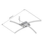 Plafoniera, metal cromat, plastic, cristale acrilice transparente, reglabila, schimbarea culorii luminii folosind un intrerupator de perete, functie de memorie,IP44, fixare culoare, LxLxH: 690x690x105,LED 24W 230V,sursa 2700lm,1500lm, 3000-4000-6000k - imagine 7