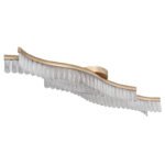 Plafonieră metalică aurie mată, cristale acrilice transparente, LxLxH: 1080x180x130mm, incl. LED 35W 230V, sursă 4480lm, ieșire 1560lm, 3200K - imagine 4