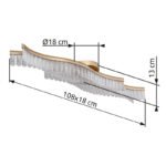 Plafonieră metalică aurie mată, cristale acrilice transparente, LxLxH: 1080x180x130mm, incl. LED 35W 230V, sursă 4480lm, ieșire 1560lm, 3200K - imagine 6