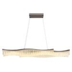 Suspensie metal grafit mat, cristale acrilice clare, înălțimea poate fi scurtată, LxLxH: 1080x180x1350mm, incl. LED 35W 230V, 4480lm sursă, 1560lm ieșire, 3200K - imagine 4
