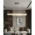 Suspensie metal grafit mat, cristale acrilice clare, înălțimea poate fi scurtată, LxLxH: 1080x180x1350mm, incl. LED 35W 230V, 4480lm sursă, 1560lm ieșire, 3200K
