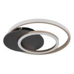 Plafonieră MDF gri mat, plastic șampanie mat, plastic opal, LxLxA: 380x360x65mm, incl. LED 24W 230V, 3320lm Sursă, ieșire 1100lm, 3000K - imagine 3