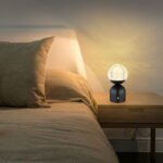 Lampă de masă din metal negru mat, acrilic cu efect de cristal, reglabil, variator de intensitate luminoasă cu atingere continuă, culori fixabile, memorie, Acu CR18650 1200mAh, ø: 105mm I: 200mm, LED 2,5W 12V, sursă 243lm, ieșire 173lm, CCT2700-6500K - imagine 3