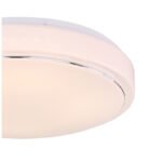 Plafoniera, metal alb, plastic mat, inel cromat, Décor sparkle, cu întrerupător la perete, functie cu memorie, D: 375, H: 75, inclusiv 1xLED 24W 230V, ieșire 1800lm, CCT 3.000-4000-6.000K - imagine 5