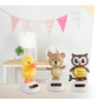 Lampa solara din plastic multicolor, oscilant de soare, set 12 buc, 1 bucata din fiecare figurina, LxH: 110x70x110mm, amestecat - imagine 3