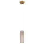 Lampa suspendata metal auriu, sticlă chihlimbar, cablu textil negru, înălțimea poate fi scurtată, ø: 100mm, H: 1200mm, excl. 1x E14 40W 230V - imagine 3