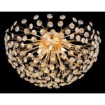 Plafonieră metalică aurie, cristale K9 transparente, ø: 600mm, H: 325mm, incl. 6x G9 LED 3.5W 230V, 350lm sursă, 350lm ieșire, 3000K, incl. bec LED 10676 - imagine 3