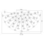 Plafonieră metalică aurie, cristale K9 transparente, ø: 600mm, H: 325mm, incl. 6x G9 LED 3.5W 230V, 350lm sursă, 350lm ieșire, 3000K, incl. bec LED 10676 - imagine 5