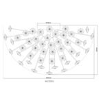 Plafonieră metal cromat, cristale K9 fumurii, transparente, ø: 600mm, H: 325mm, incl. 6x G9 LED 3.5W 230V, 350lm sursă, 350lm ieșire, 3000K, incl. bec LED 10676 - imagine 5