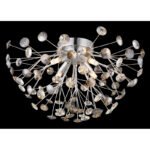 Plafonieră metal cromat, cristale K9 fumurii, transparente, ø: 450mm, H: 250mm, incl. 4x G9 LED 3.5W 230V, 350lm sursă, 350lm ieșire, 3000K, incl. bec LED 10676 - imagine 3