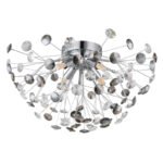 Plafonieră metal cromat, cristale K9 fumurii, transparente, ø: 450mm, H: 250mm, incl. 4x G9 LED 3.5W 230V, 350lm sursă, 350lm ieșire, 3000K, incl. bec LED 10676 - imagine 4