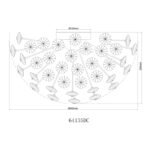 Plafonieră metal cromat, cristale K9 fumurii, transparente, ø: 450mm, H: 250mm, incl. 4x G9 LED 3.5W 230V, 350lm sursă, 350lm ieșire, 3000K, incl. bec LED 10676 - imagine 5