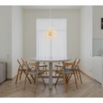 Candelabru metalic auriu, cristale K9 transparente, cablu PVC transparent, înălțimea poate fi scurtată, ø: 400mm, H: 1500mm, incl. 8x G9 LED 3.5W 230V, 350lm sursă, 350lm ieșire, 3000K, incl. bec LED 10676 - imagine 2