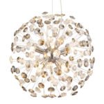 Candelabru din metal cromat, cristale K9 de culoare fumurie, clar, cablu PVC transparent, înălțimea poate fi scurtată, ø: 400mm, H: 1500mm, incl. 8x G9 LED 3.5W 230V, 350lm sursă, 350lm ieșire, 3000K, incl. bec LED 10676 - imagine 5