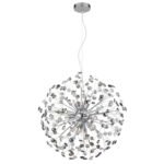 Candelabru din metal cromat, cristale K9 de culoare fumurie, clar, cablu PVC transparent, înălțimea poate fi scurtată, ø: 600mm, H: 1500mm, incl. 9x G9 LED 3.5W 230V, 350lm sursă, 350lm ieșire, 3000K, incl. bec LED 10676 - imagine 4