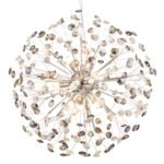 Candelabru din metal cromat, cristale K9 de culoare fumurie, clar, cablu PVC transparent, înălțimea poate fi scurtată, ø: 600mm, H: 1500mm, incl. 9x G9 LED 3.5W 230V, 350lm sursă, 350lm ieșire, 3000K, incl. bec LED 10676 - imagine 5