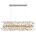Candelabru din metal cromat, cristale K9 de culoare fumurie, clar, cablu PVC transparent, înălțimea poate fi scurtată, LxLxA: 900x300x1500mm, incl. 12x G9 LED 3.5W 230V, 350lm sursă, 350lm ieșire, 3000K, incl. bec LED 10676 - imagine 5