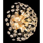 Aplică metalică aurie, cristale K9 transparente, ø: 400mm, AL: 225mm, incl. 6x G9 LED 3.5W 230V, 350lm sursă, 350lm ieșire, 3000K, incl. bec LED 10676 - imagine 3