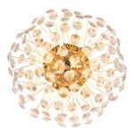 Aplică metalică aurie, cristale K9 transparente, ø: 400mm, AL: 225mm, incl. 6x G9 LED 3.5W 230V, 350lm sursă, 350lm ieșire, 3000K, incl. bec LED 10676 - imagine 5