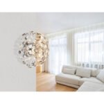 Aplică metal cromat, cristale K9 fumurii, transparente, ø: 400mm, AL: 225mm, incl. 6x G9 LED 3.5W 230V, 350lm sursă, 350lm ieșire, 3000K, incl. bec LED 10676
