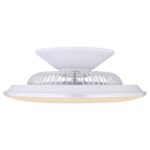 Ventilator de tavan metal/acrilic alb, reglabil, funcție de memorie, lumină de noapte, temporizator, telecomandă, putere maximă a motorului 33W, 24m², 870/1050/1130 RPM, ø:580mm H:220mm, incl. LED 36W 230V, 4500lm sursă, 2200lm ieșire, CCT 3000-6000K - imagine 4