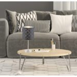 Veioza nichel mat, textil negru argintiu metalizat, abajur cu perforații pentru decor ,cablu 1,5 m, comutator, D: 150, H :. 350, excl. 1xE14 40W 230V - imagine 3