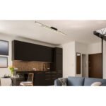 Plafonieră metal negru mat, plastic negru mat, plastic opal, profile hexagonale, LxLxH: 1100x60x66mm, incl. LED 24W 230V, sursă 2530lm, ieșire 1800lm, 3000K - imagine 2