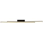 Plafonieră metal negru mat, plastic negru mat, plastic opal, profile hexagonale, LxLxH: 1100x60x66mm, incl. LED 24W 230V, sursă 2530lm, ieșire 1800lm, 3000K - imagine 3