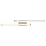 Plafonieră plastic nichel mat, crom, plastic nichel mat, plastic transparent, cristale din plastic transparent, pivotant / pivotant, profile hexagonale, LxLxA: 500x70x84mm, incl. LED 12W 230V, sursă 1400lm, ieșire 1000lm, 4000K - imagine 4