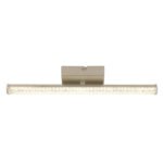Plafonieră plastic nichel mat, crom, plastic nichel mat, plastic transparent, cristale din plastic transparent, profil hexagonal, LxLxA: 342x70x56mm, incl. LED 6W 230V, sursă 830lm, ieșire 620lm, 4000K - imagine 4
