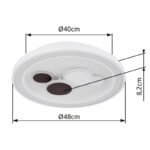 Plafoniera metal alb, acril, dimabil, telecomanda, culori fixabile, D: 480, H: 82, inclusiv 1xLED 50W 230V, 5000lm ieșire 2300lm sursă, CCT 3.000-4500-6.000. - imagine 6