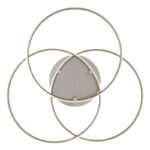 Plafonieră metal nichel mat, aluminiu nichel mat, plastic opal, rotativă/orientabilă, ø: 456mm, H: 94mm, incl. LED 40W 230V, sursă 4680lm, ieșire 3520lm, 4000K - imagine 4