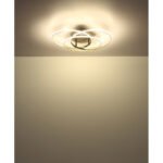 Plafonieră metal nichel mat, aluminiu nichel mat, plastic opal, rotativă/orientabilă, ø: 456mm, H: 94mm, incl. LED 40W 230V, sursă 4680lm, ieșire 3520lm, 4000K - imagine 5