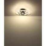Plafonieră metal negru mat, aluminiu negru mat, plastic opal, rotativă/orientabilă, ø: 515mm, H: 114mm, incl. LED 55W 230V, sursă 6650lm, ieșire 3750lm, 4000K - imagine 5