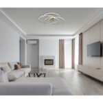 Plafonieră din metal nichel mat, aluminiu nichel mat, plastic opal, rotativă / pivotantă, ø: 515mm, H: 114mm, incl. LED 55W 230V, sursă 6650lm, ieșire 4650lm, 4000K - imagine 2