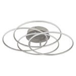Plafonieră din metal nichel mat, aluminiu nichel mat, plastic opal, rotativă / pivotantă, ø: 515mm, H: 114mm, incl. LED 55W 230V, sursă 6650lm, ieșire 4650lm, 4000K - imagine 3