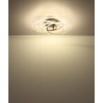 Plafonieră din metal nichel mat, aluminiu nichel mat, plastic opal, rotativă / pivotantă, ø: 515mm, H: 114mm, incl. LED 55W 230V, sursă 6650lm, ieșire 4650lm, 4000K - imagine 5