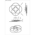 Plafonieră din metal nichel mat, aluminiu nichel mat, plastic opal, rotativă / pivotantă, ø: 515mm, H: 114mm, incl. LED 55W 230V, sursă 6650lm, ieșire 4650lm, 4000K - imagine 6