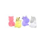 Veioză plastic alb display de 20 de diferite figurine, comutator, schimba culoarea, inclusiv 3xLR44, LxWxH :. 80x100x110, inclusiv 1xRGB LED 0,06W 3V.